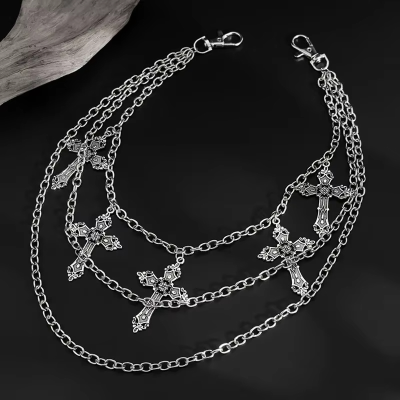 Body Jewelry For You - Chaîne de pantalon punk en métal,