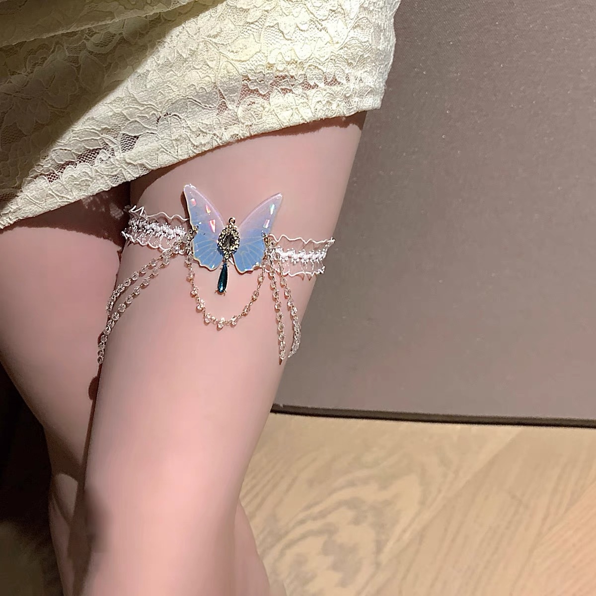 Body Jewelry For You - JOSWEET-Jambe en dentelle élastique à motif