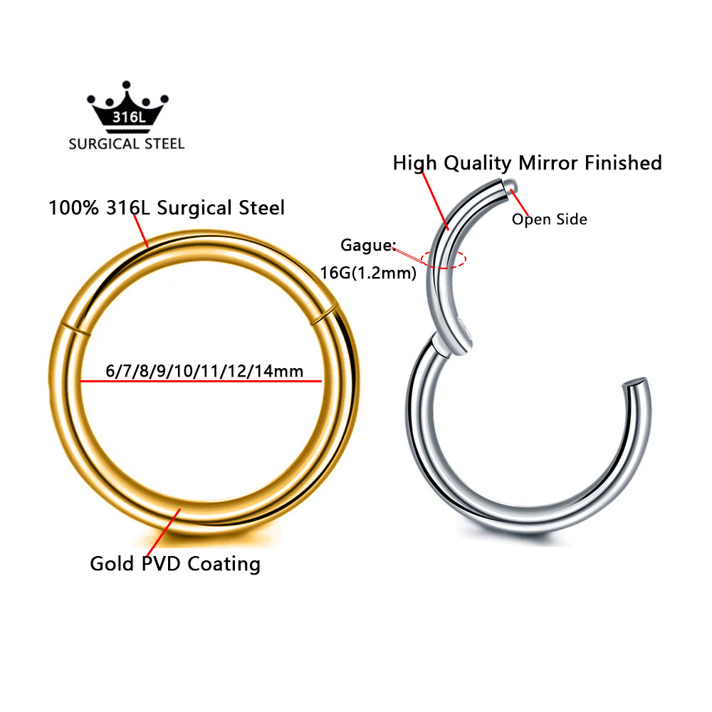 Anneaux de nez en acier chirur - Body Jewelry Surgical Steel avis et prix